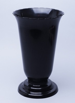 Ваза пластик гладкая D21 H35см Ромашка, черный