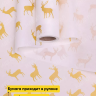 Бумага белая крафт 50г/м2, 70см x 10м, Северные олени, золото Бумага белая крафт 50г/м2, 70см x 10м, Северные олени, золото