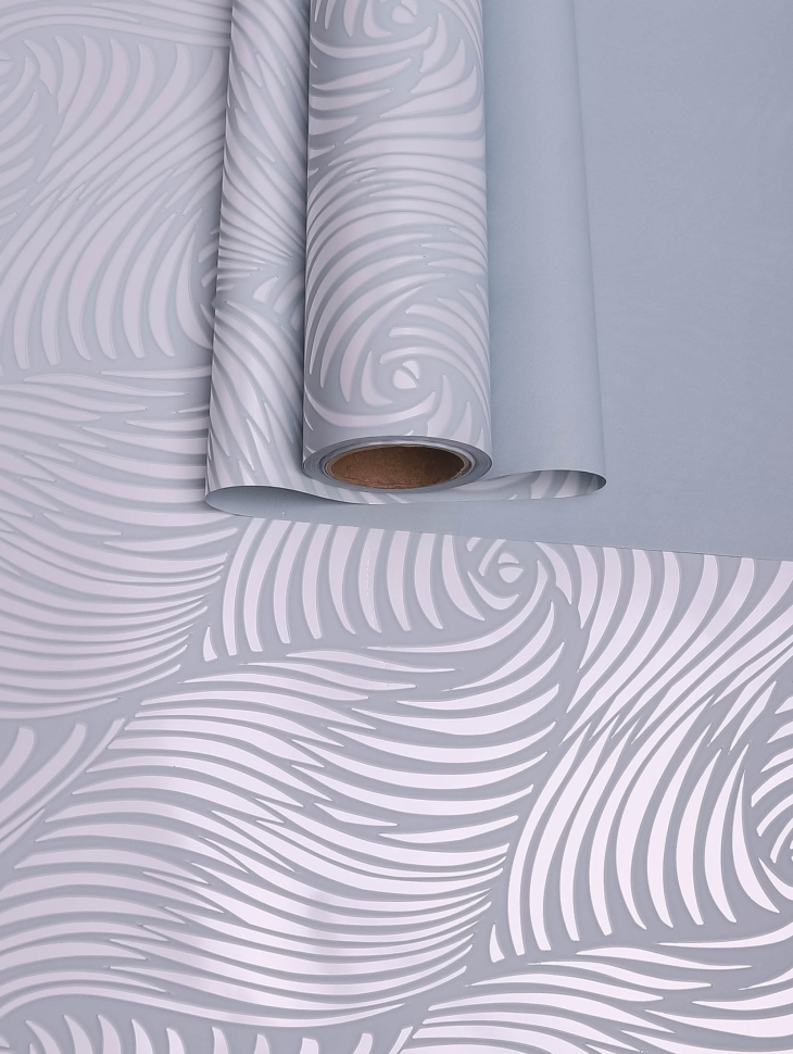 Пленка матовая Пастель 58см х 10м глянец на втулке, Бриз голубой пыльный Пленка матовая Пастель 58см х 10м глянец на втулке, Бриз голубой пыльный