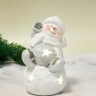 Фигурка декоративная НГ  8,8х8,8х14,6 с подсветкой Снеговик белый/серый микс