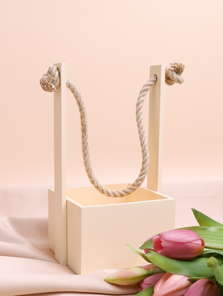 Ящик Флора H23/8,3х12,5см № 7 ванильный