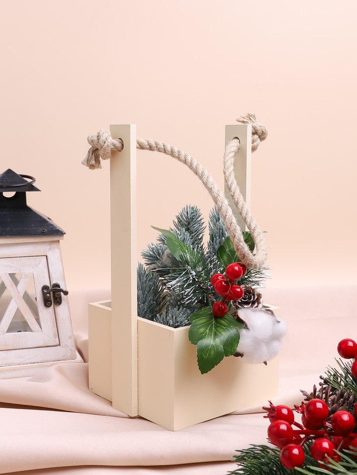 Ящик Флора H23/8,3х12,5см № 7 ванильный