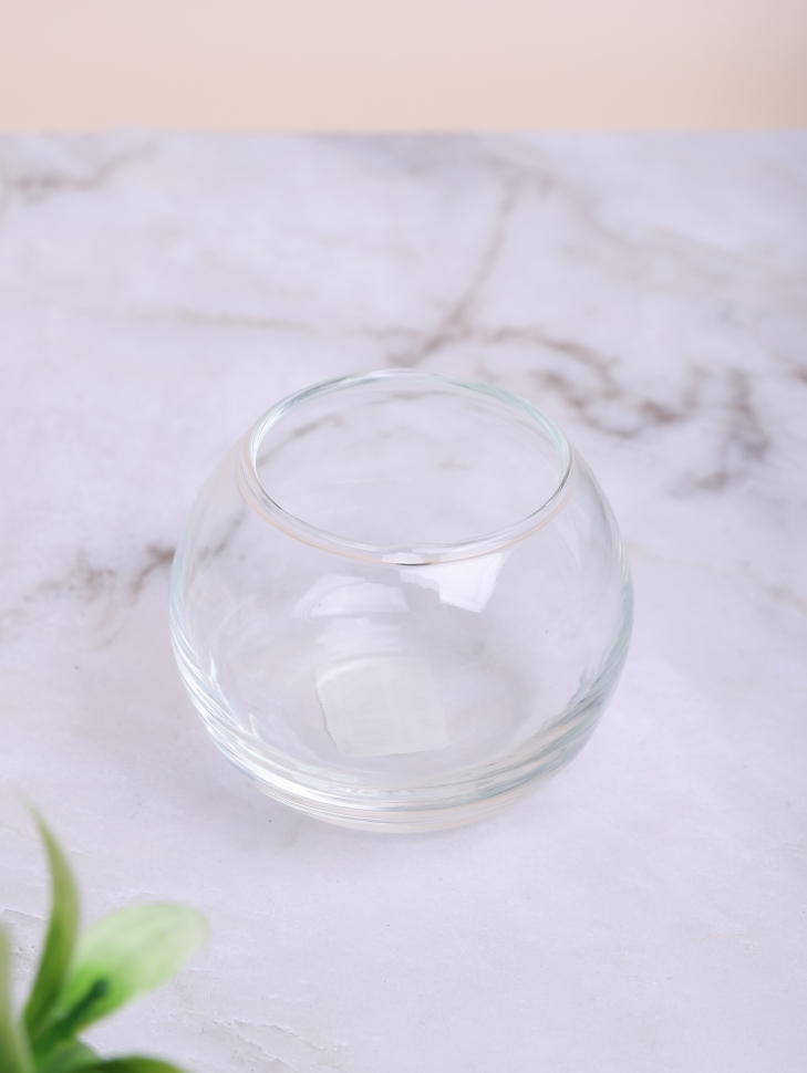 Ваза стекло Шаровая №2234 0,95л, Кюгель D12,7x11см