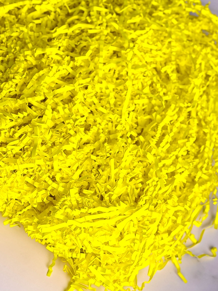 Наполнитель флористический бумажный 100г неон - желтый Наполнитель флористический бумажный 100г неон - желтый