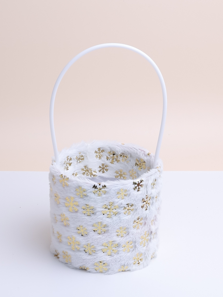 Коробка для цветов Цилиндр набор из 3шт. 16х14см Нежность золотые снежинки Коробка для цветов Цилиндр набор из 3шт. 16х14см Нежность золотые снежинки