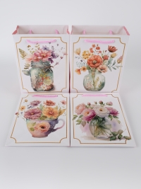 Сумочка Цветы 530-109 18х23x10см микс