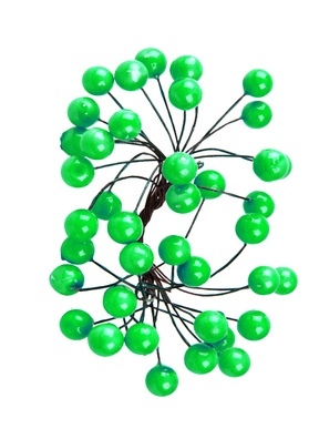 Ягоды на проволоке 14см 40шт зеленые