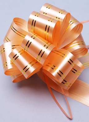 Бант шар с золотой полосой 18, 10шт. оранжевый