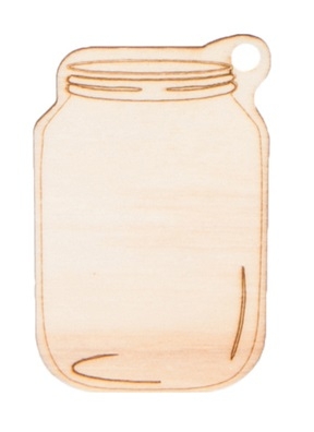 Тэги дерево 4,5 х 0,8 х 7,1см 3шт баночка с вареньем, натуральный