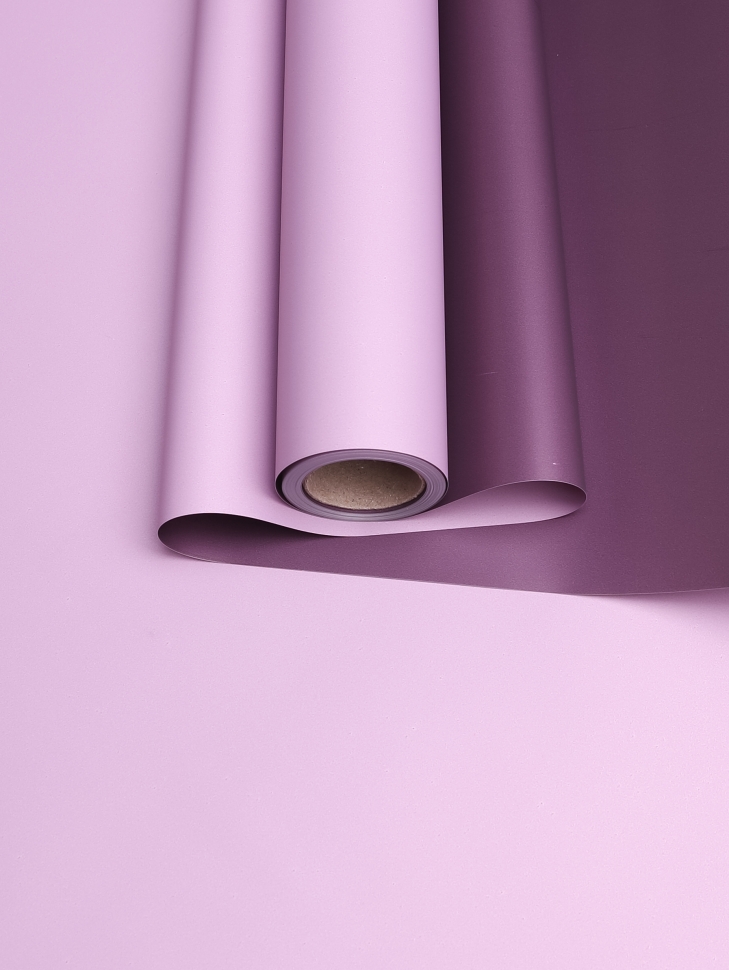 Пленка матовая 65мкм 58см х 10м двухцветная фиолет темный/сиреневый Пленка матовая 65мкм 58см х 10м двухцветная фиолет темный/сиреневый