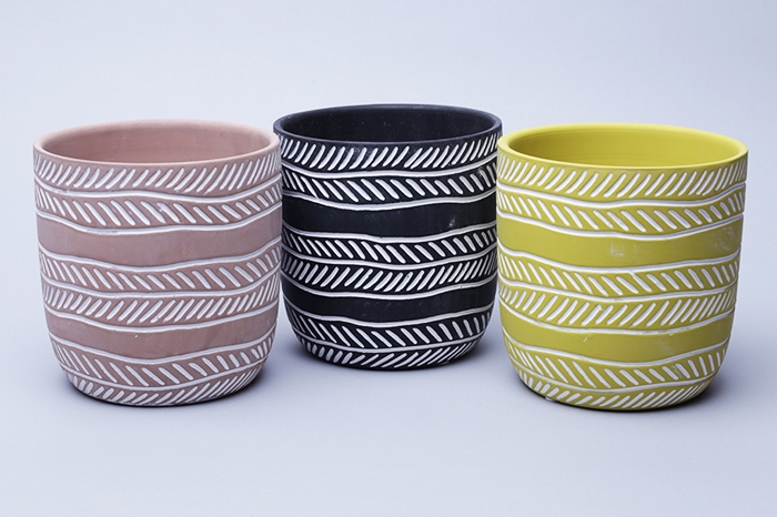 Кашпо керамика 13,5х13,5см SF072106 микс