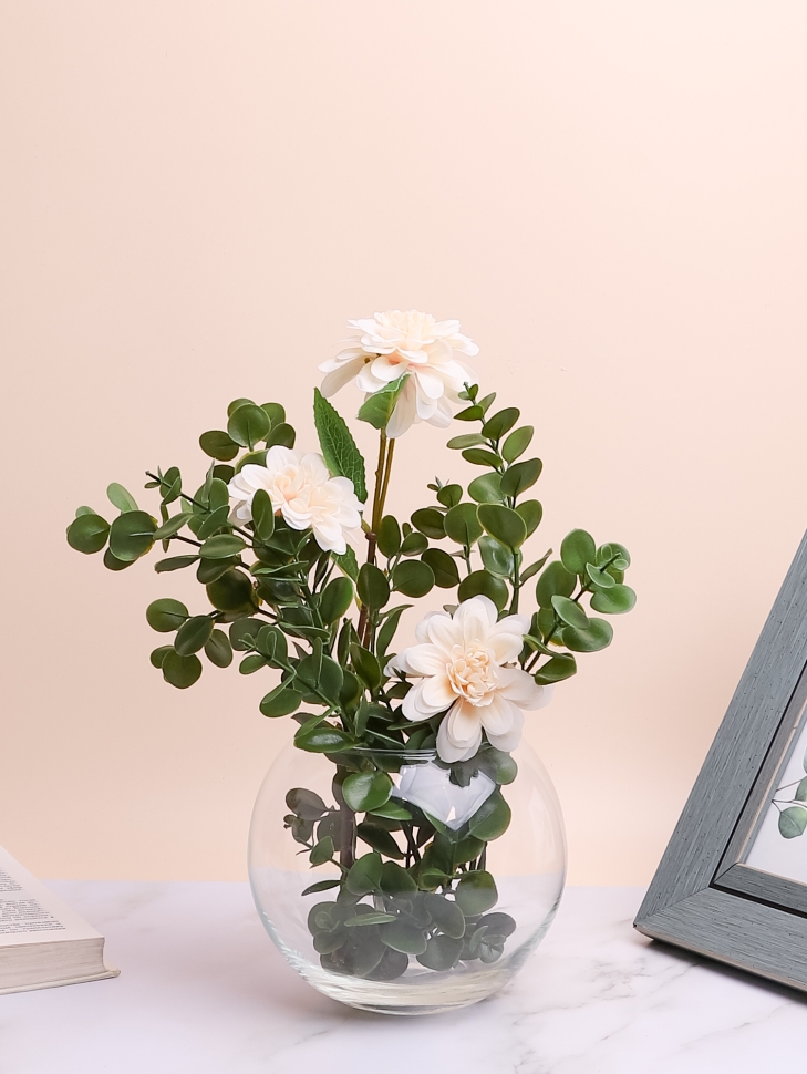 Ваза стекло Шаровая №2067 2л, D15,7x13см