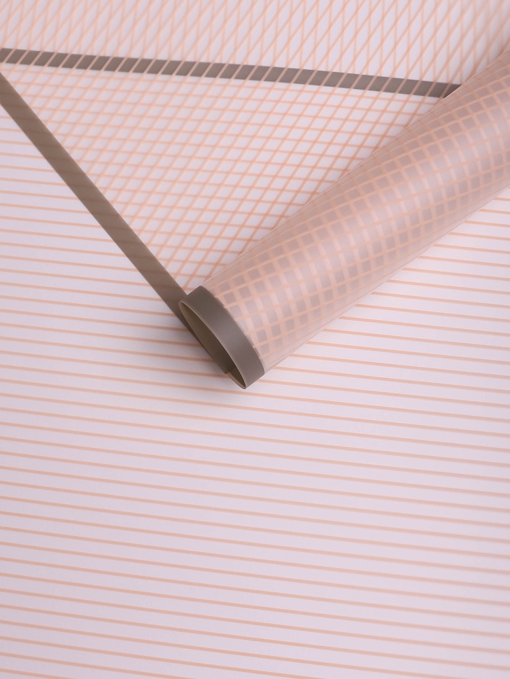 Пленка матовая 58смх58см 10 листов 50мкм РЦ Полоски бежевый с коричневым кантом Пленка матовая 58смх58см 10 листов 50мкм РЦ Полоски бежевый с коричневым кантом