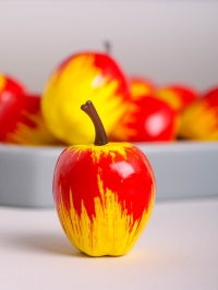 Яблоко 3см, 24шт, красно-желтое