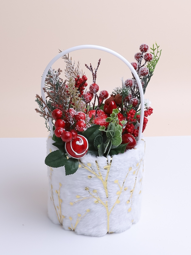 Коробка для цветов Цилиндр набор из 3шт. 16х14см Нежность золотые ветки Коробка для цветов Цилиндр набор из 3шт. 16х14см Нежность золотые ветки