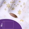 Бумага белая крафт 50г/м2, 70см x 10м Снежинка NEW, золото Бумага белая крафт 50г/м2, 70см x 10м Снежинка NEW, золото