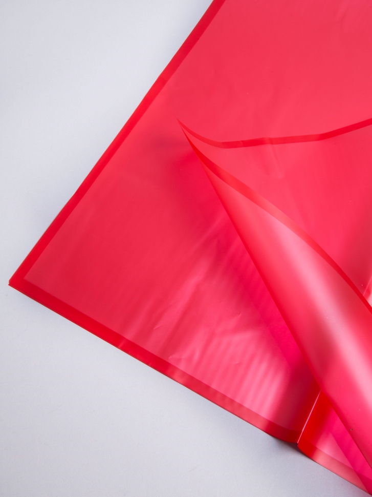 Пленка матовая 58смх58см 10 листов 50мкм фрост с каймой красный Пленка матовая 58смх58см 10 листов 50мкм фрост с каймой красный