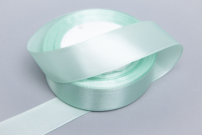 Лента атласная 25мм х 25 ярд  JD зеленый пастельный