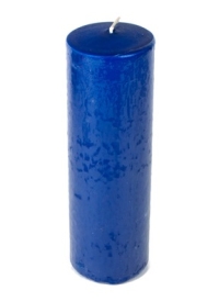 Свеча пенек d50х h150мм синяя