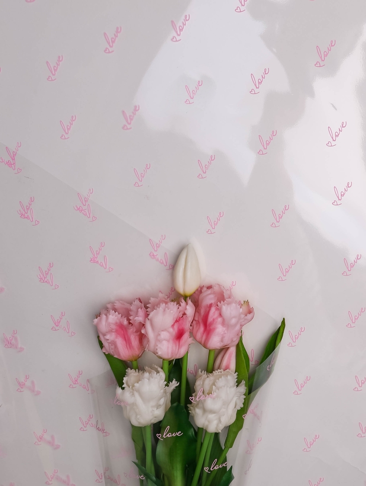 Пленка цветная Классика Love 70см розовый Пленка цветная Классика Love 70см розовый