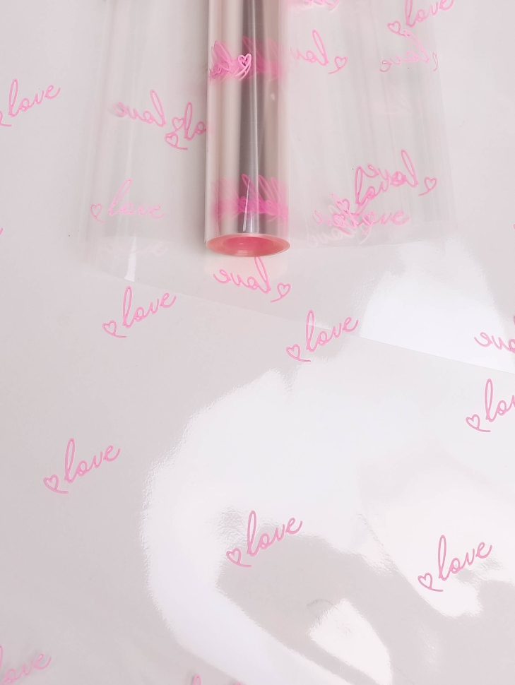 Пленка цветная Классика Love 70см розовый Пленка цветная Классика Love 70см розовый