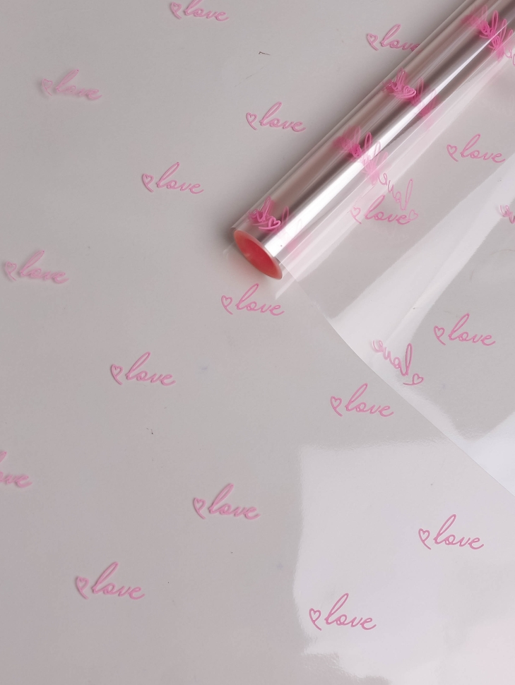 Пленка цветная Классика Love 70см розовый Пленка цветная Классика Love 70см розовый