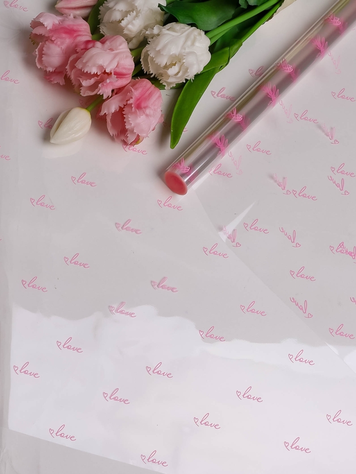Пленка цветная Классика Love 70см розовый Пленка цветная Классика Love 70см розовый