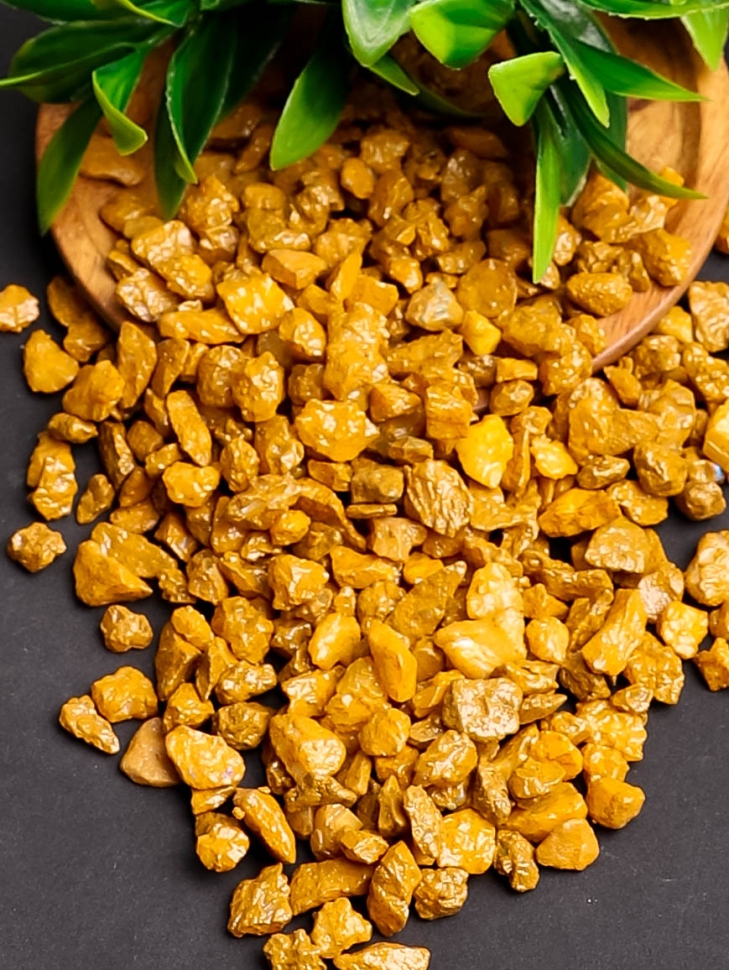 Грунт цветной 200гр 5-10мм темно-желтый