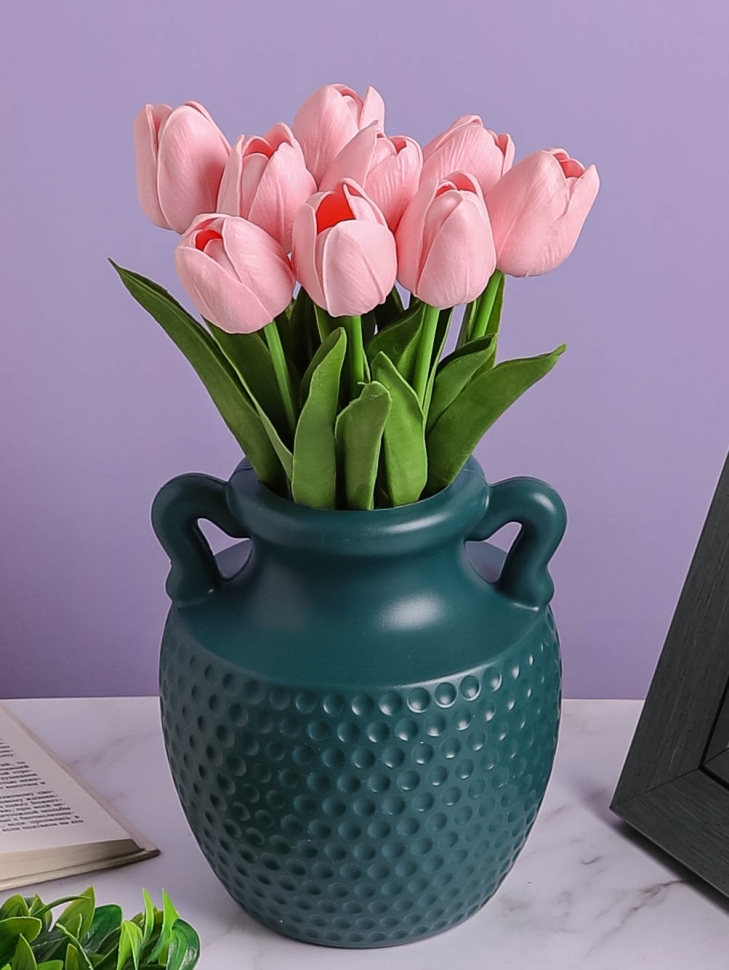 Ваза пластиковая H17,8 х D7,5х10,5см AS3565 синий Ваза пластиковая H17,8 х D7,5х10,5см AS3565 синий