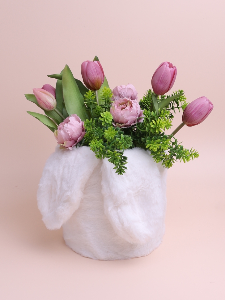 Чехол на коробку с ушками 70х20см белый