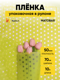 Пленка матовая Жемчужины 70см х 10м салатовый