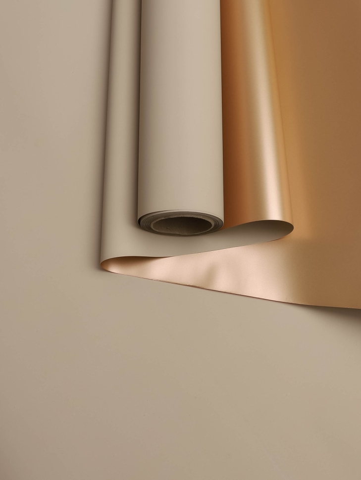 Пленка матовая 65мкм 58см х 10м Золото бежевый