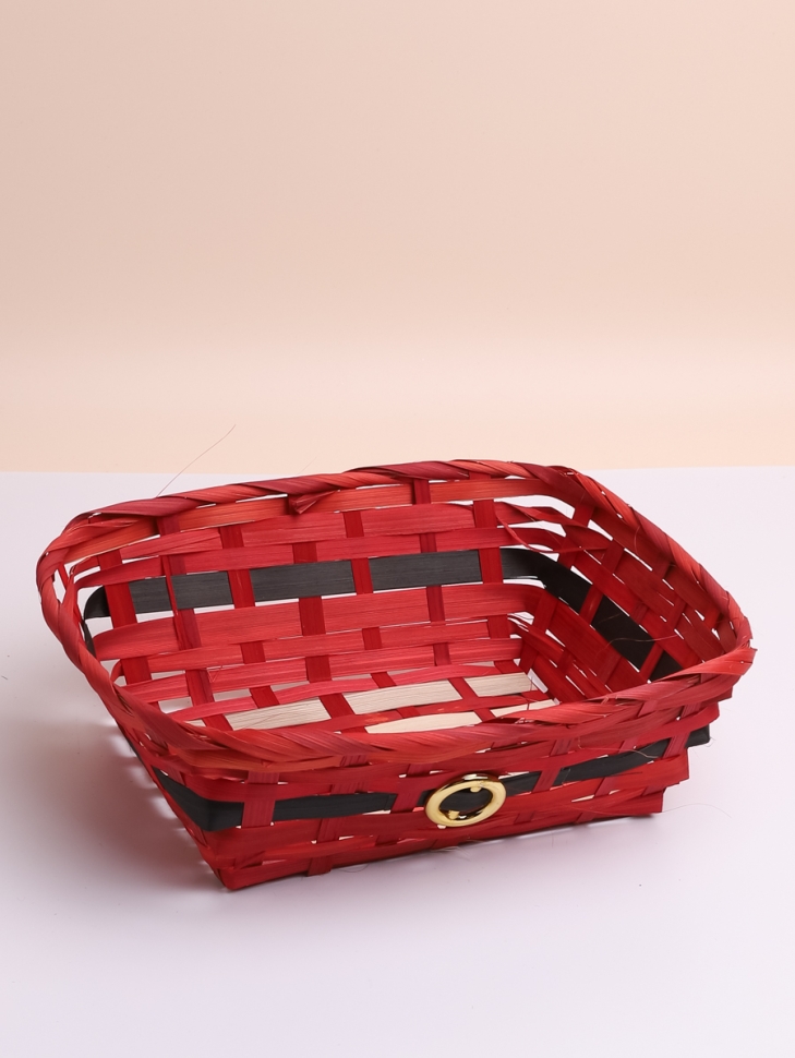 Кашпо плетеное бамбук Прямоугольник 25х21х9см красный Кашпо плетеное бамбук Прямоугольник 25х21х9см красный