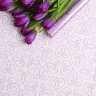 Пленка цветная 60см Бантики сиреневый светлый