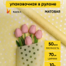 Пленка матовая Жемчужины 70см х 10м желтый нежный