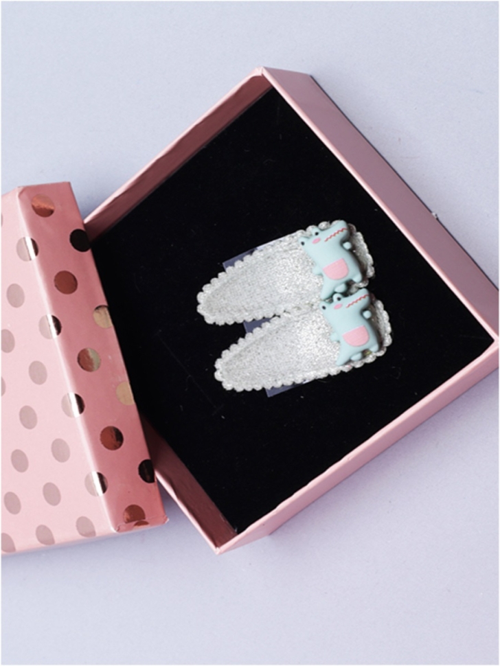 Клик-клак набор из 2 шт 4,5х1,5 с блеском, Крокодильчик мята Клик-клак набор из 2 шт 4,5х1,5 с блеском, Крокодильчик мята