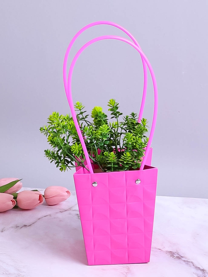 Сумочка для цветов трапеция 13х9,5х15,5см 3D фуксия Сумочка для цветов трапеция 13х9,5х15,5см 3D фуксия