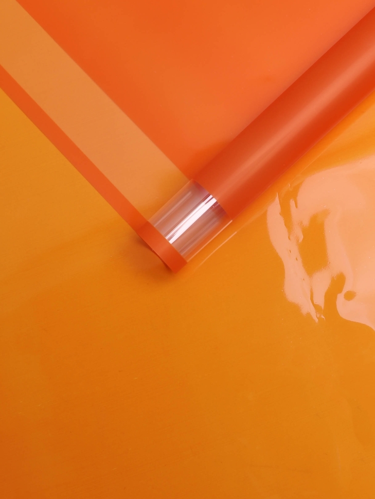 Пленка цветная 58смх58см 10 листов РЦ с прозрачным краем оранжевый Пленка цветная 58смх58см 10 листов РЦ с прозрачным краем оранжевый