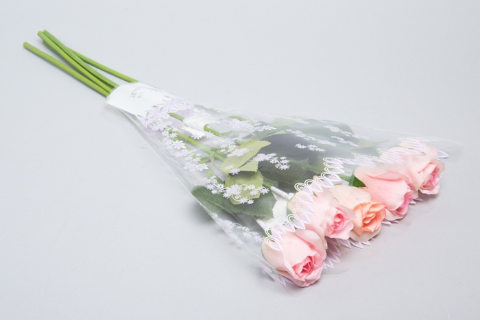 Пакет цветочный Рюмка 30/40 Мелодия Цветочки сиреневый 50 шт