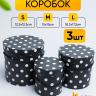 Коробка цилиндр набор из 3шт. 18,3х17,2см 9144-814-26 черный Коробка цилиндр набор из 3шт. 18,3х17,2см 9144-814-26 черный