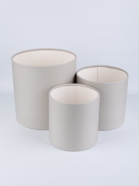 Коробка цилиндр набор из  3шт d21хh21 - d14хh14см б/крышки серый