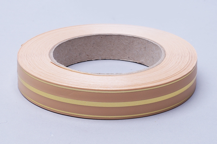 Лента золотая полоса 2/50 РД персиковая