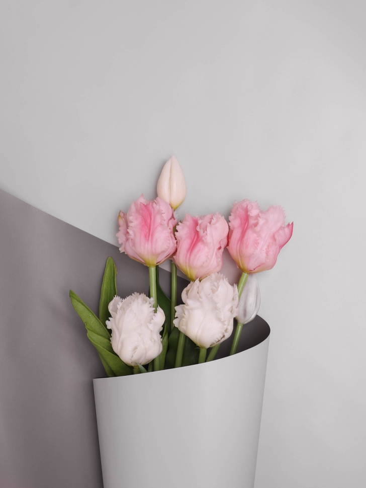 Пленка матовая 65мкм 58см х 10м двухцветная серый/платина