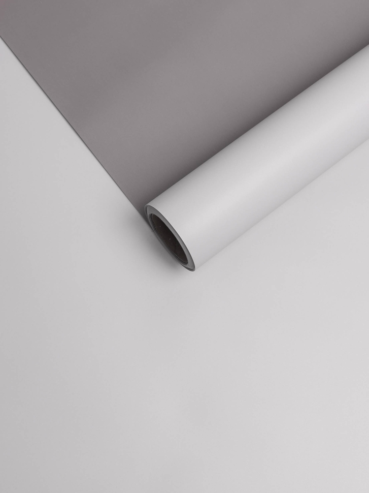 Пленка матовая 65мкм 58см х 10м двухцветная серый/платина
