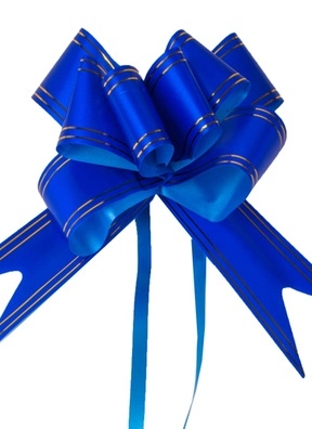 Бант-бабочка с золотой полосой 50, 10 шт. синий Бант-бабочка с золотой полосой 50, 10 шт. синий