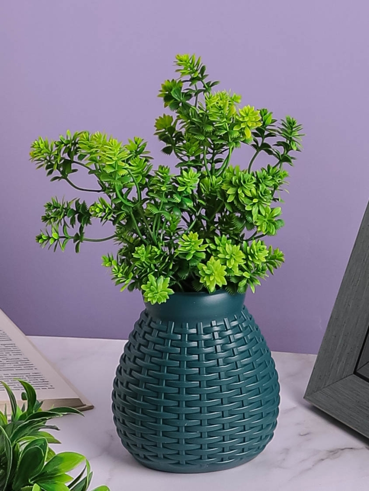 Ваза пластиковая H13,2 х D6,8х9см AS3568 зеленый Ваза пластиковая H13,2 х D6,8х9см AS3568 зеленый