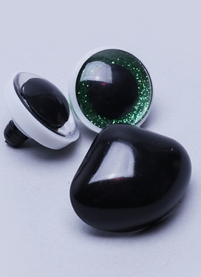 Аксессуар для декора Глазки 2,5см зеленые + носик Аксессуар для декора Глазки 2,5см зеленые + носик