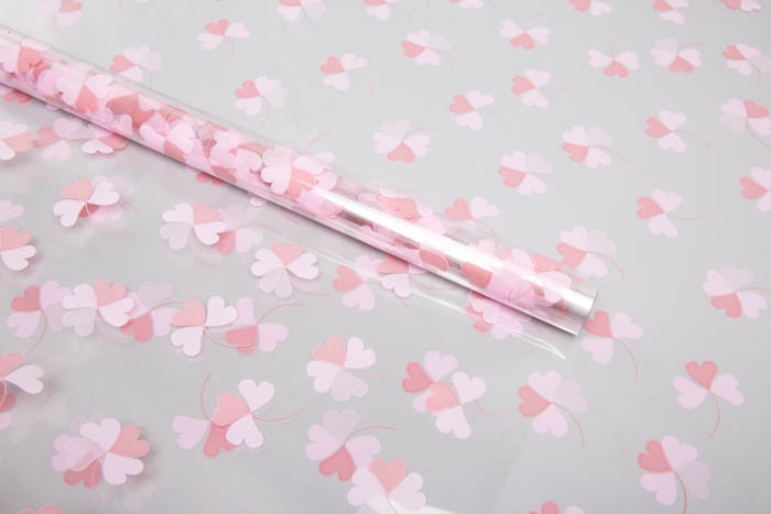 Пленка цветная Клевер 70см розовый пыльный/розовый жемчуг Пленка цветная Клевер 70см розовый пыльный/розовый жемчуг