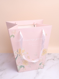 Плайм пакет для цветов трапеция H34х30х20см цветы розовый