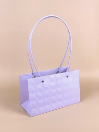 Сумочка для цветов 22х13,5х10,5см 3D М11 сиреневый светлый
